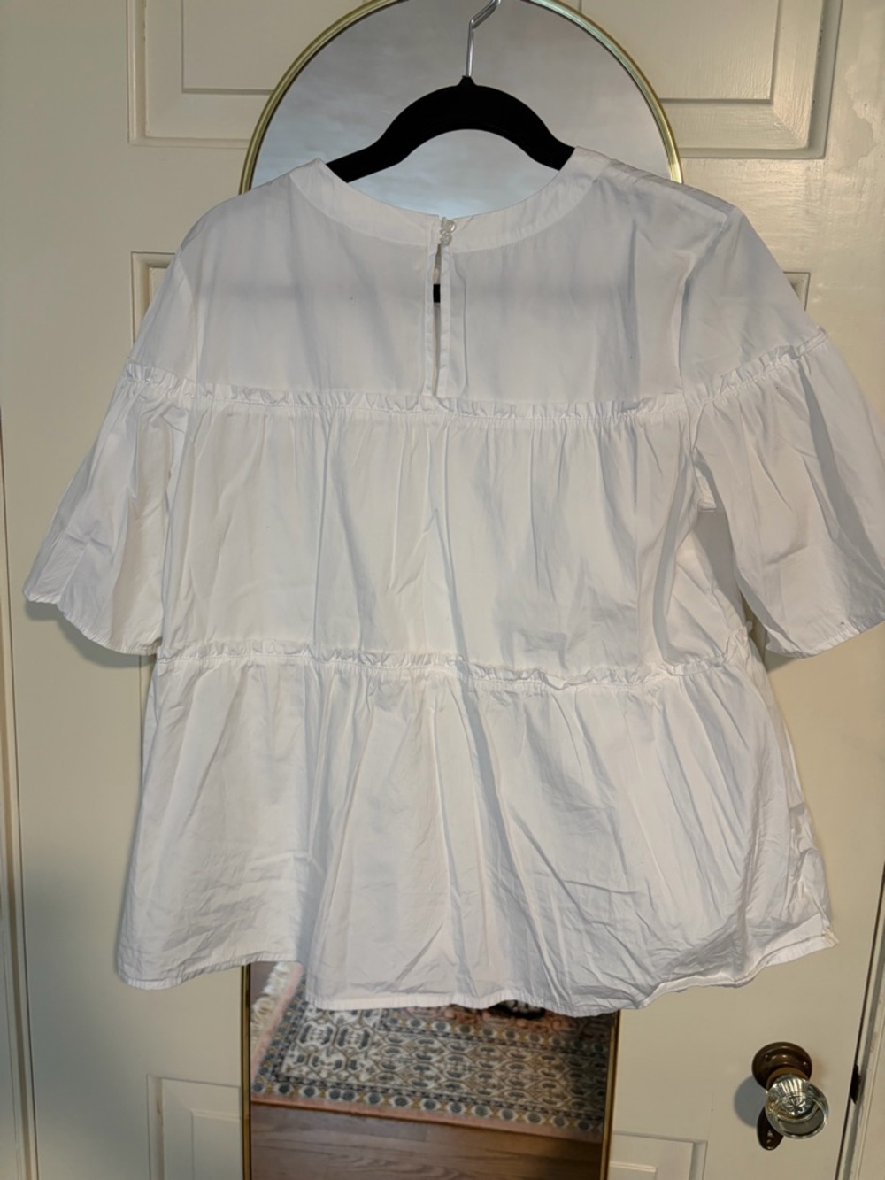 Gap tiered white poplin shirt - Picture 6 of 7